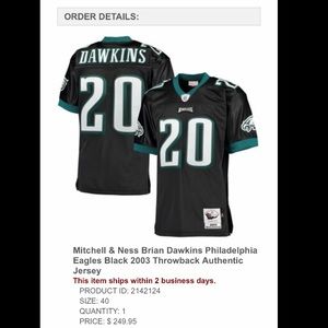 Brian Dawkins Philadelphia Eagles Throwback Jersey